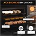 Horno Eléctrico Metal, Vidrio Templado HOMCOM, hogar - cocina Blanco