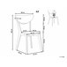 Beliani Silla de comedor ROXBY Blanco