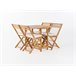 Set VIENA II mesa plegable con 4 sillas plegables color madera Marron