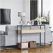 Mesa Consola Vidrio Templado, MDF, Metal HOMCOM 108 Negro