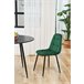 2x Silla tapizada capitoné de terciopelo SJ.1 Verde Oscuro