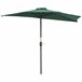 Sombrilla de Jardín Metal, Poliéster Outsunny 269x138 Verde