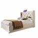 Cama individual de algodón con almacenaje 100x210 Beige
