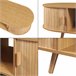 Mesa de centro Nordkapp con estantes MDF bambú [en.casa] Marron