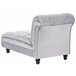 Beliani Chaise longue Terciopelo LORMONT Gris Claro