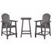 Beliani Conjunto bistro ADIRONDACK Gris Oscuro