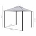 Cenador de Jardín Metal, Poliéster Outsunny 294x294 Gris
