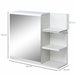 Armario de Baño con Espejo Melamina de Madera y Vidrio kleankin 60 Blanco