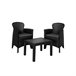 Acomoda Textil - Conjunto de Jardín con 2 Sillones + Mesa Negro
