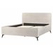 Beliani Cama con somier Poliéster VALOGNES 172x220 Gris Claro