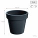 2x Maceta de plastico Lofly Antracita