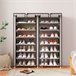 Armario Zapatero Tela 2 Puertas Cremallera Nyana Home 28 pares 92 Beige