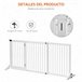 Barrera para Mascotas Madera de Pino PawHut Blanco