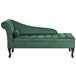 Beliani Chaise longue Terciopelo PESSAC Verde Oscuro