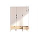Armario DELTA puertas batientes y 3 cajones 147x200cm blanco Blanco
