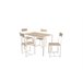 Conjunto de mesa y sillas COMET Natural/ Blanco