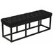 Banco banqueta pie de cama asito diseño 120x37 Negro