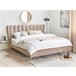 Beliani Cama con somier Terciopelo MIRIBEL 207x218 Beige