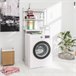 Mueble para lavadora Darby con estantes Blanco