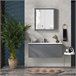 Armario con Espejo MDF, Vidrio kleankin, hogar - baño Blanco