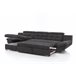 Chaise longue convertible en cama ETERNITY Antracita