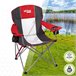 Silla plegable camping XL con posavasos Aktive Rojo