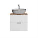 Mueble lavabo individual efecto piedra de Adriel Blanco