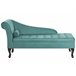 Beliani Chaise longue Terciopelo PESSAC Azul/ Verde