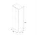 Armario multiusos 2 puertas efecto madera Blanco