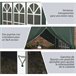 Carpa Plegable Tela Oxford, Acero Outsunny 295x295 Verde