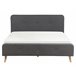 Beliani Cama con somier Poliéster RENNES II Gris Oscuro