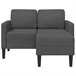 Sofá de 2 plazas - sofá de salón - sofá moderno Gris Oscuro