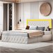 Cama con almacenamiento 200x180 Beige