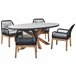 Beliani Conjunto de comedor ORISTANO Negro/ Gris