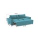 Sofá cama 3 plazas HANSAN Azul