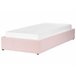 Beliani Cama con somier Bouclé DINAN 97x214 Rosa Talco