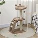 Árbol para Gatos Aglomerado de madera, Poliéster PawHut Árbol para Gatos Aglomerado de madera, Poliéster PawHut Marron