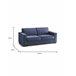 Sofá cama 3 plazas en tela Daabiz Azul Marino