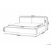 Beliani Cama con somier Bouclé LINARDS 210x242 Blanco