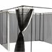 4 Paneles Laterales de Mosquitera para Carpa Poliéster, Nylon 352x0 Negro