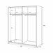 Armario 2 puertas efecto madera 180 Blanco/ Madera