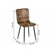Conjunto de mesa efecto mármol y 4 sillas escandinavas retro Marron
