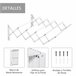Tendedero de pared Metal HOMCOM Blanco