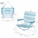 Aktive Silla de playa plegable con respaldo bajo y bolsillo trasero Azul