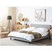 Beliani Cama LED Poliéster FITOU 170x214 Gris Claro