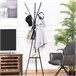 Perchero de Pie Metálico Metal, MDF HOMCOM Negro