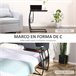 Mesa Auxiliar MDF, Metal y Poliéster HOMCOM 53x35 Marron