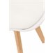 Silla Linares En Estilo Nórdico Natural/ Blanco