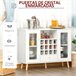 Aparador Melamina, Madera, Vidrio HOMCOM 100 Blanco