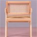 Silla clásica con reposabrazos en rattan y fresno - Compass Fresno